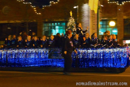 To avoid chaos, the tiniest of the twirlers traveled on a trailer