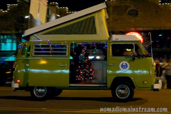 Not sure if there's still room to sleep in this camper, but the tree sure looks nice.