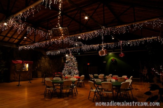 I love the lighted gifts hanging from the ceiling.