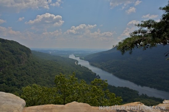 Looking down the Tennessee River valley after a long hike makes my day.