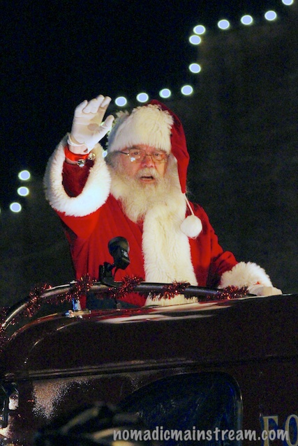 Santa closes the parade.