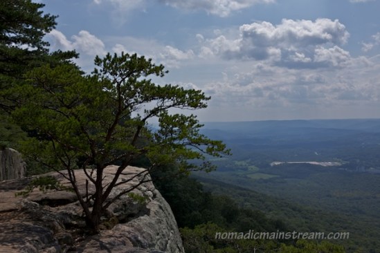 Enjoying a well-earned view after a 5-mile hike on Lookout Mountain