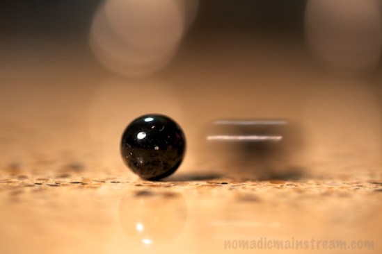 No finger in the frame and a marble in motion was what I was shooting for