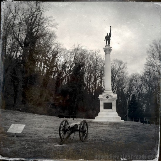 This is only one of many monuments commemorating units who fought in the civil war, many of them from the Union