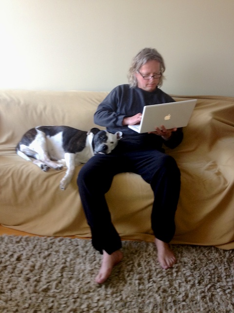 Tisen helping Daddy on the computer