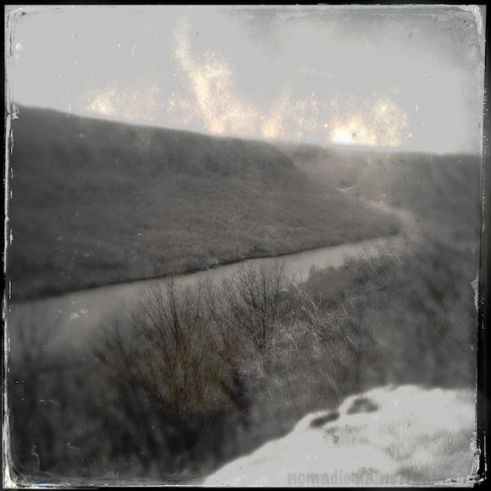 Leaning over the overlook rock wall, swatting flies, and shooting with the iPhone, I was happy I didn't drop my phone