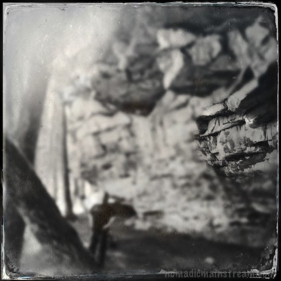 I'm not sure why, but I find this image interesting with Pat blurred in the background and the foreground rock in focus