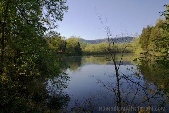 One final shot of the lake as it continues its course around the bend and out of sight