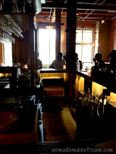 By choosing a lighted inset for the exposure setting, the people fade into silhouette and the floor disappears