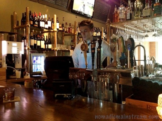 Notice that while the bar top is darker and the beer taps less bright, not much else has changed