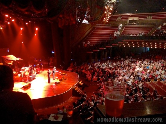 The unidentified warm-up act had audience members up on stage singing