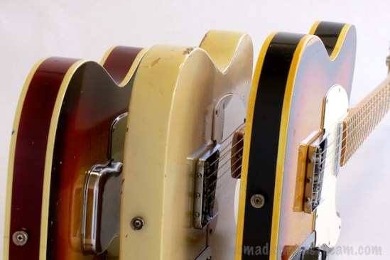 A collection of coop guitars (photo by Pat)