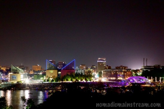 The last big performance of Riverbend winds down as the crowd grows in anticipation of the fireworks