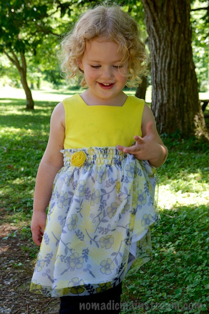 Elle pausing to pose for me while looking for the next interesting find