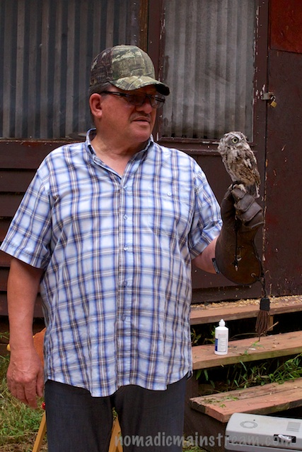 Horst takes a turn holding Buddy